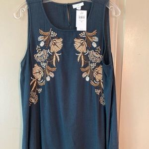 J.Jill embroidered tunic top